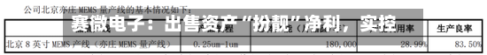 赛微电子：出售资产“扮靓”净利，实控人拟套现逾11亿元
