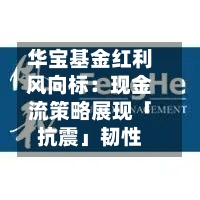 华宝基金红利风向标：现金流策略展现「抗震」韧性