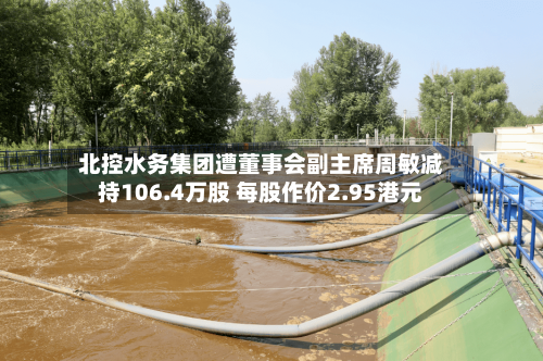 北控水务集团遭董事会副主席周敏减持106.4万股 每股作价2.95港元