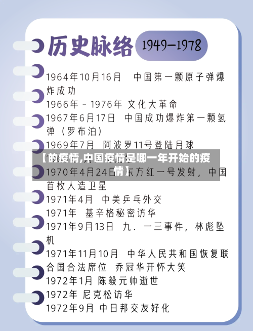 【的疫情,中国疫情是哪一年开始的疫情】