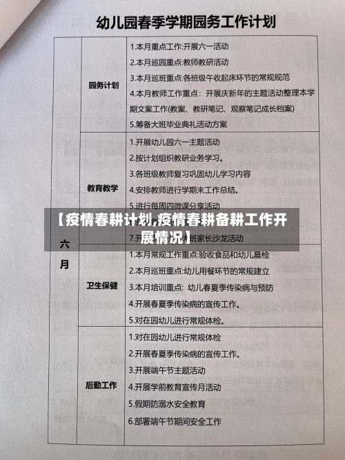【疫情春耕计划,疫情春耕备耕工作开展情况】