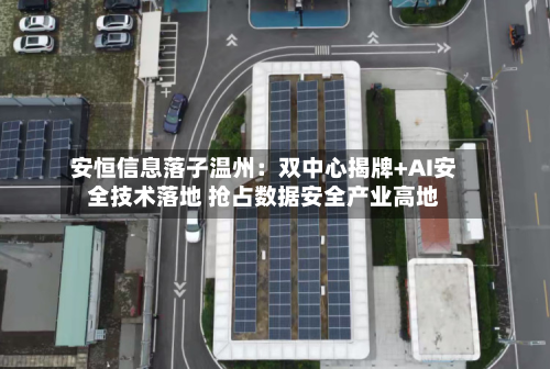 安恒信息落子温州:双中心揭牌+AI安全技术落地 抢占数据安全产业高地