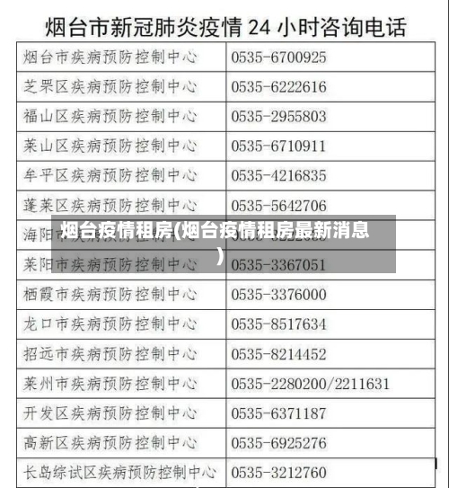 烟台疫情租房(烟台疫情租房最新消息)