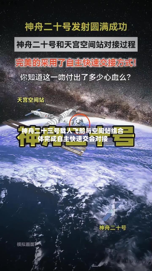 神舟二十三号载人飞船与空间站组合体完成自主快速交会对接-第1张图片