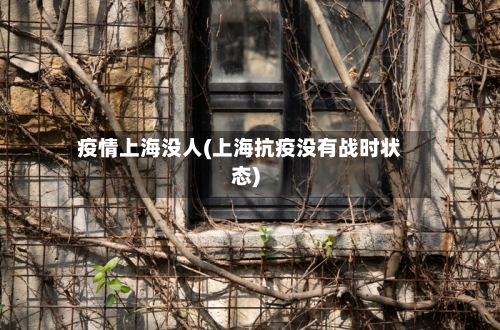 疫情上海没人(上海抗疫没有战时状态)