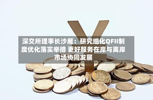 深交所理事长沙雁:研究细化QFII制度优化落实举措 更好服务在岸与离岸市场协同发展
