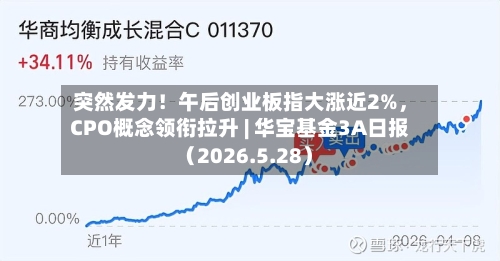 突然发力!午后创业板指大涨近2%,CPO概念领衔拉升 | 华宝基金3A日报(2026.5.28)