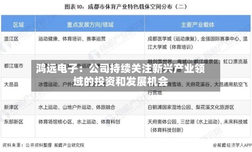 鸿远电子:公司持续关注新兴产业领域的投资和发展机会